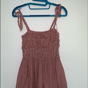 FOREVER 21 STRAIGHT NECK MINI PLAID DRESS